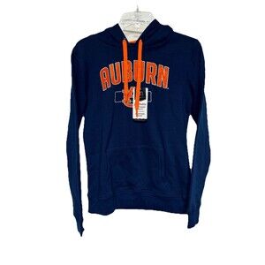 Auburn University Hoodie Sweatshirt Women's Small J. America New Navy Orange